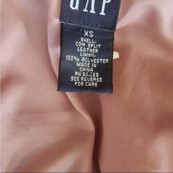 GAP Dusty Pink Suede Button-Front Jacket - Picture 3 of 3